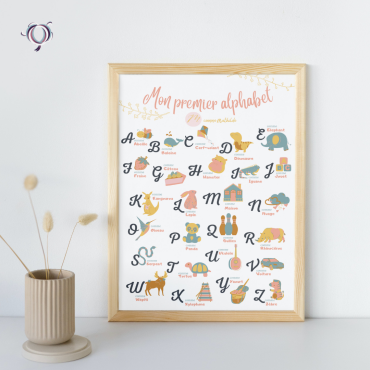 Affiche "Mon premier alphabet" personnalisée