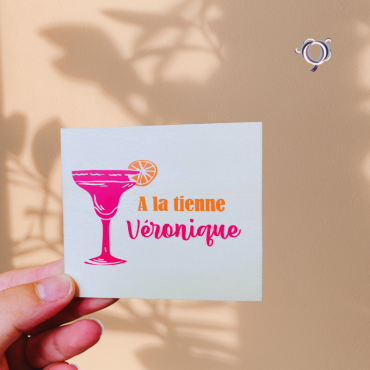 Dessous de verre "à la tienne" + prénom