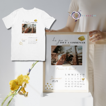 SPÉCIAL AMOUREUX Affiche + T-Shirt "Le jour où tout à commencer"